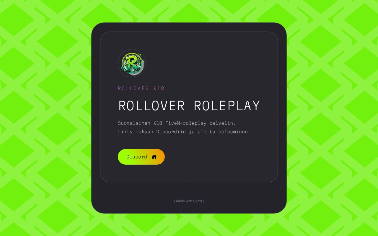 Carrd profile picture for @rollover
